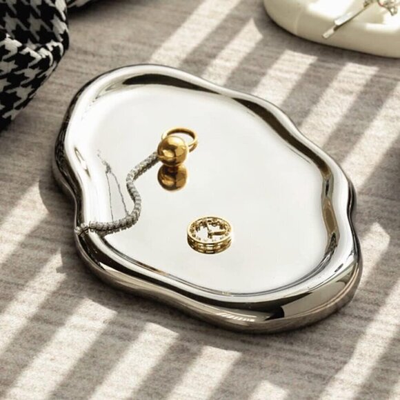 Other - Irregular shaped jewelry dish tray trinket dish ring holder key tray